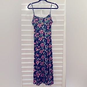 Vintage No Boundaries Floral Spaghetti Strap Midi Dress